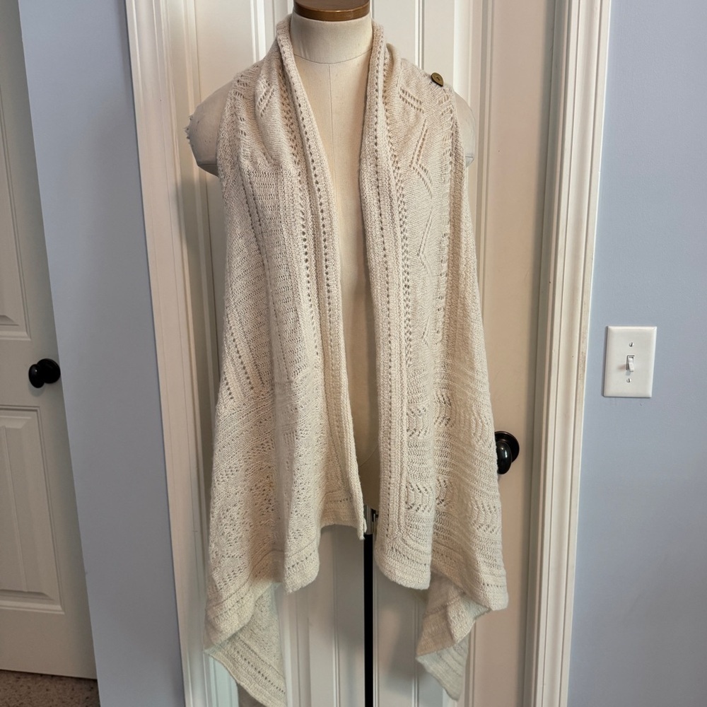Angel of the North XS / Small Wool Blend Sweater Vest ~ Waterfall Layering